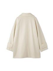 ウール調ジャージーオーバーサイズコート