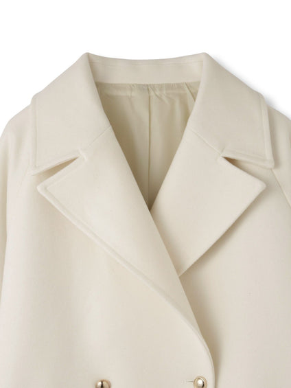 ウール調ジャージーオーバーサイズコート