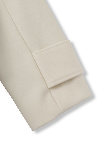 ウール調ジャージーオーバーサイズコート