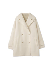 ウール調ジャージーオーバーサイズコート