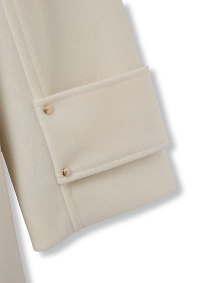 ウール調ジャージーオーバーサイズコート