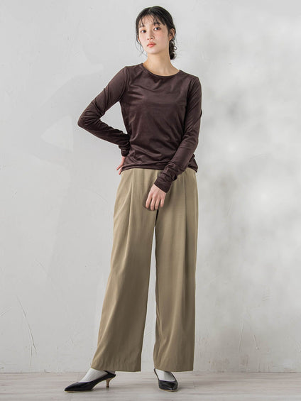 シアーベロアカットソー≪手洗い可能≫