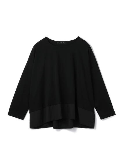 《予約》【機能するミニマル服】異素材プルオーバー 《接触冷感》