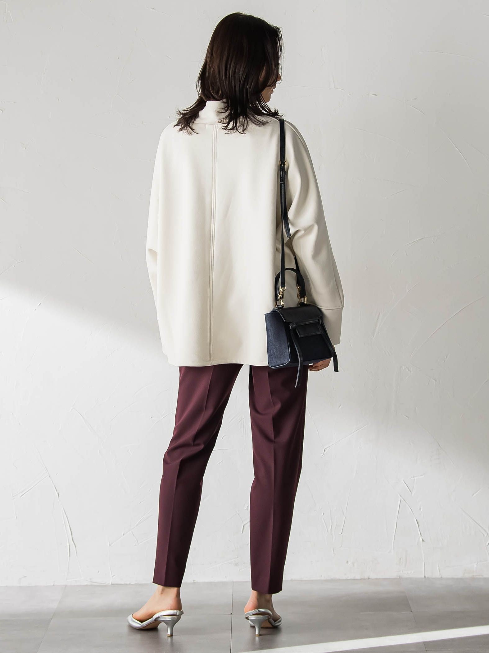 【WEB限定】裏毛布スタンドネックプルオーバー≪毛玉防止・ストレッチ≫