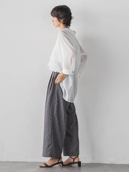 リネンライクスラブドットパンツ