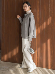 ニットコーデュロイカットソー≪手洗い可能≫