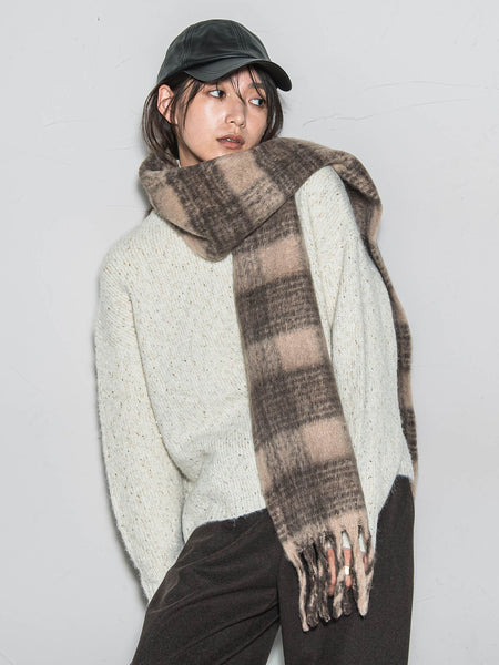 ブークレチェックストール