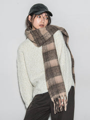 ブークレチェックストール