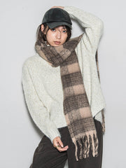 ブークレチェックストール