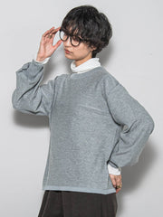 ミニスパンコールクルーネックニット≪手洗い可能≫