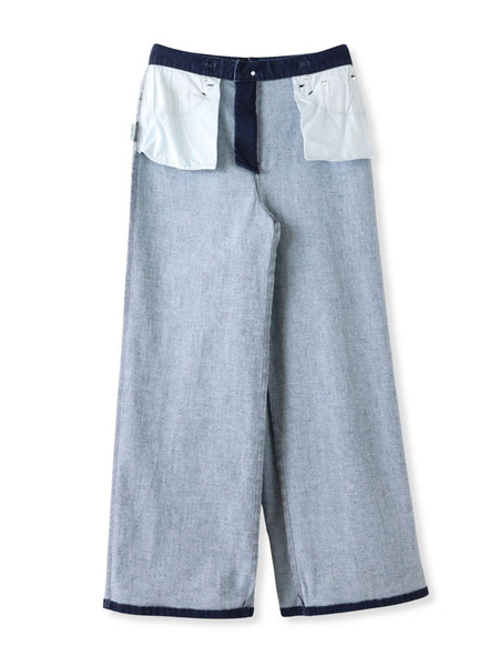 【WEB限定】裏起毛デニムワイドパンツ