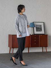 ツイードカーディガン