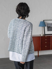 ツイードカーディガン