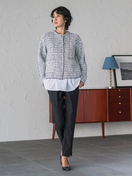 ツイードカーディガン