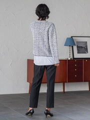 ツイードカーディガン