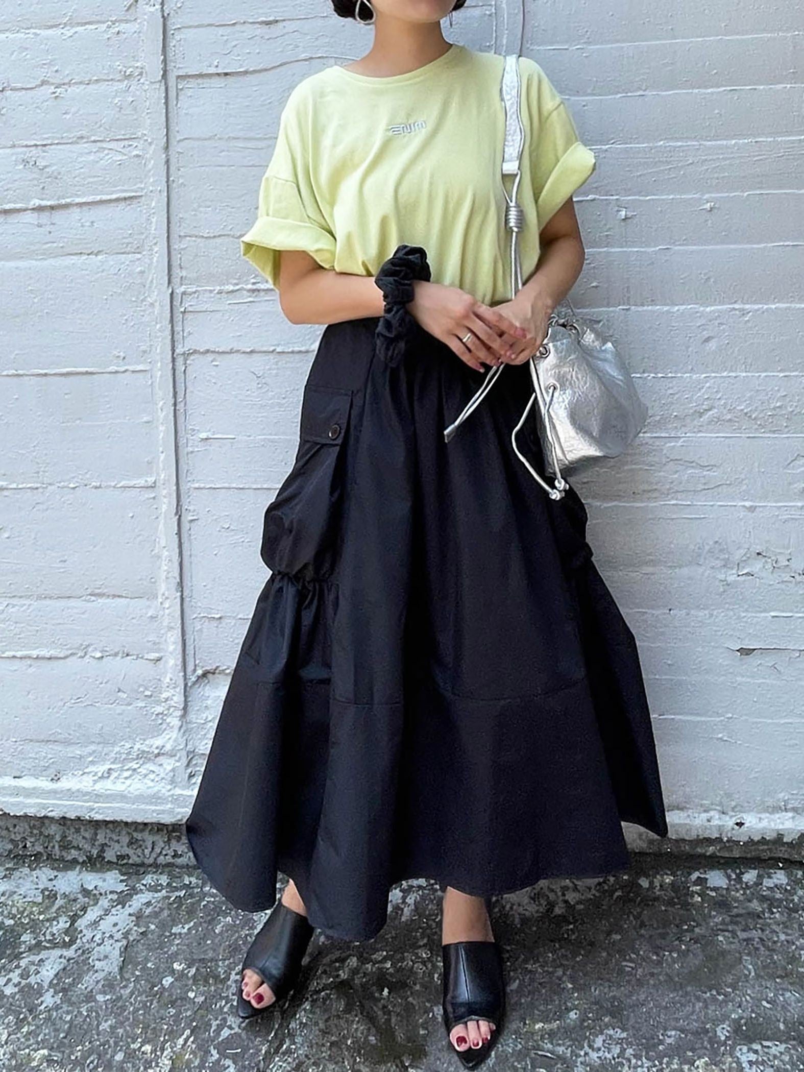 【ENIM BY VICKY】ハイゲージENIMロゴ刺繍Tシャツ《手洗い可能》