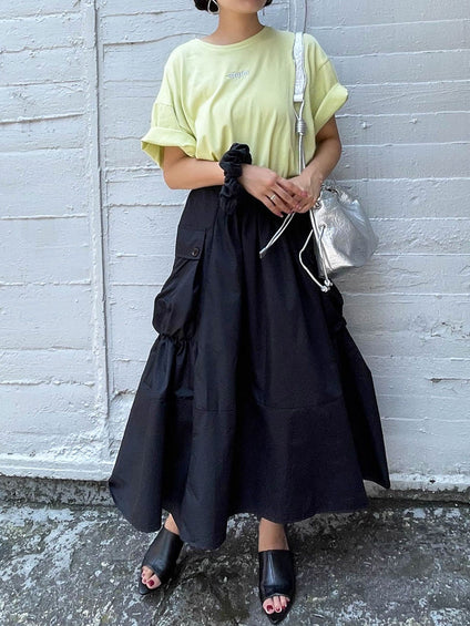 【ENIM BY VICKY】ハイゲージENIMロゴ刺繍Tシャツ《手洗い可能》