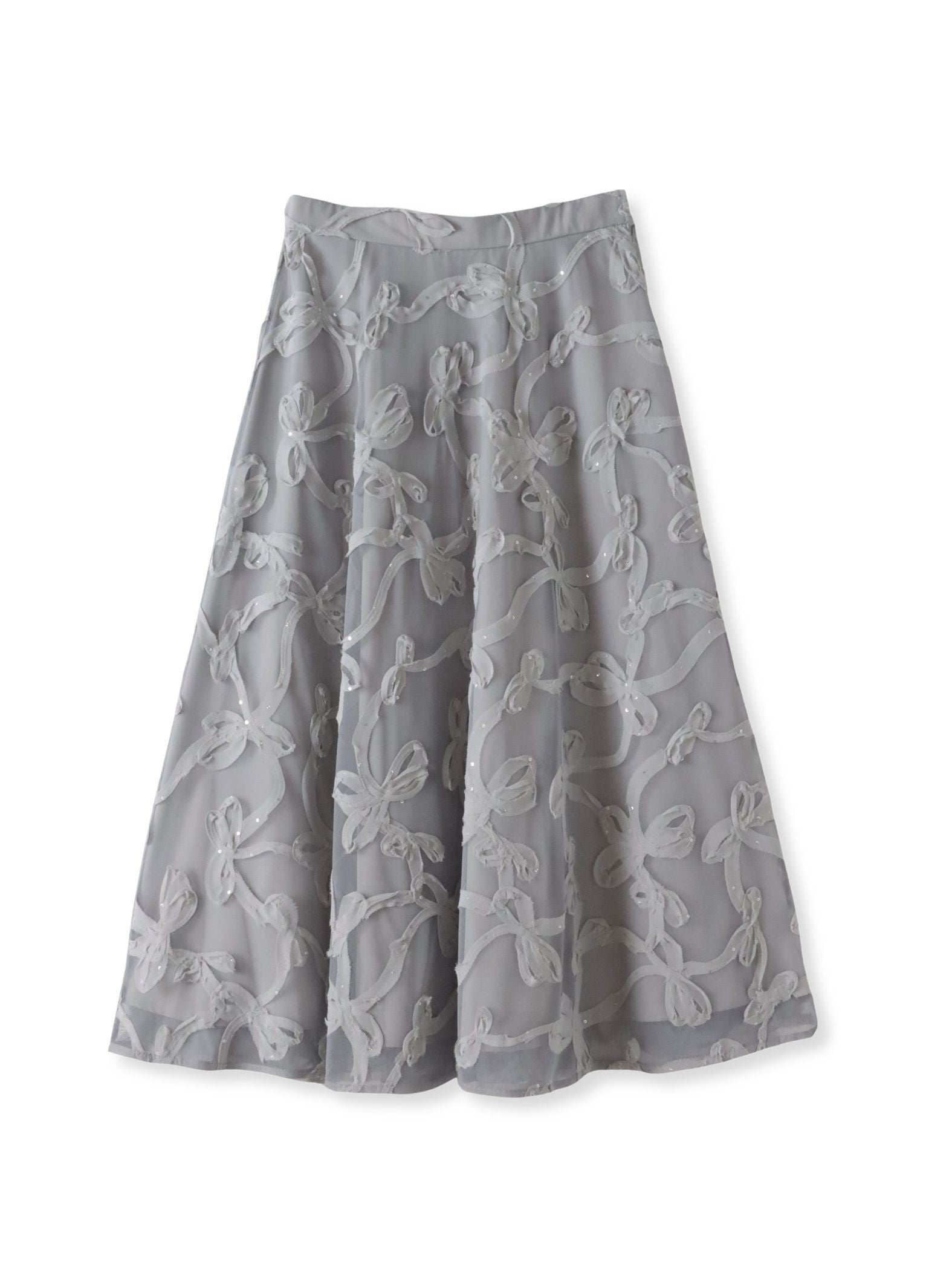 スパンコールテープチュールスカート