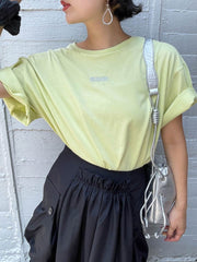 【ENIM BY VICKY】ハイゲージENIMロゴ刺繍Tシャツ《手洗い可能》