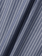 ブロードストライプフリルネックブラウス