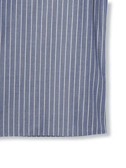 ブロードストライプフリルネックブラウス