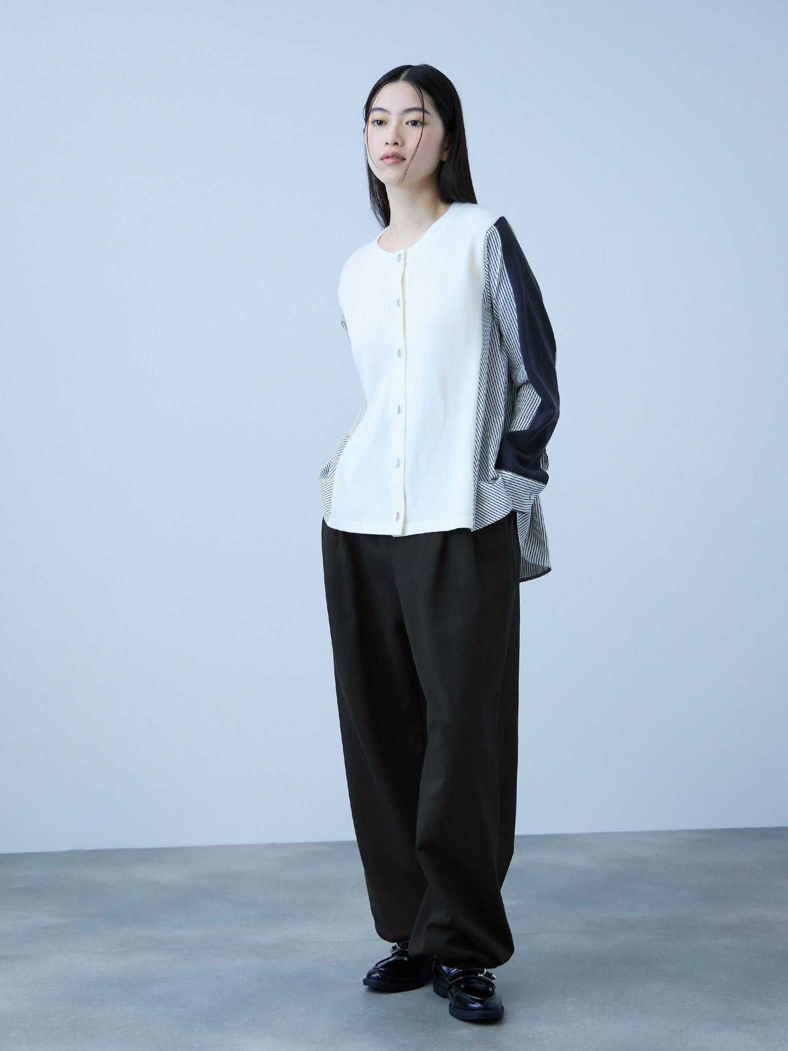 【着回し抜群】裏毛2タックパンツ