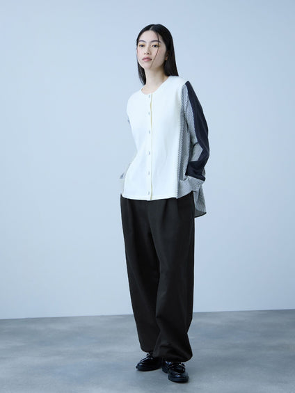 【着回し抜群】裏毛2タックパンツ