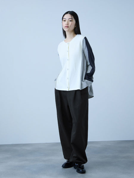 【着回し抜群】裏毛2タックパンツ