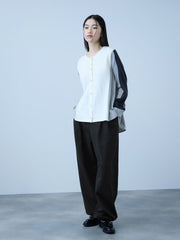 【着回し抜群】裏毛2タックパンツ