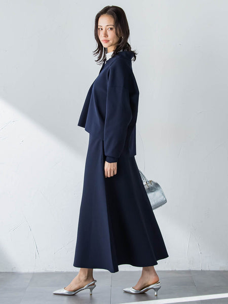 襟付きスキッパーニットプルオーバー