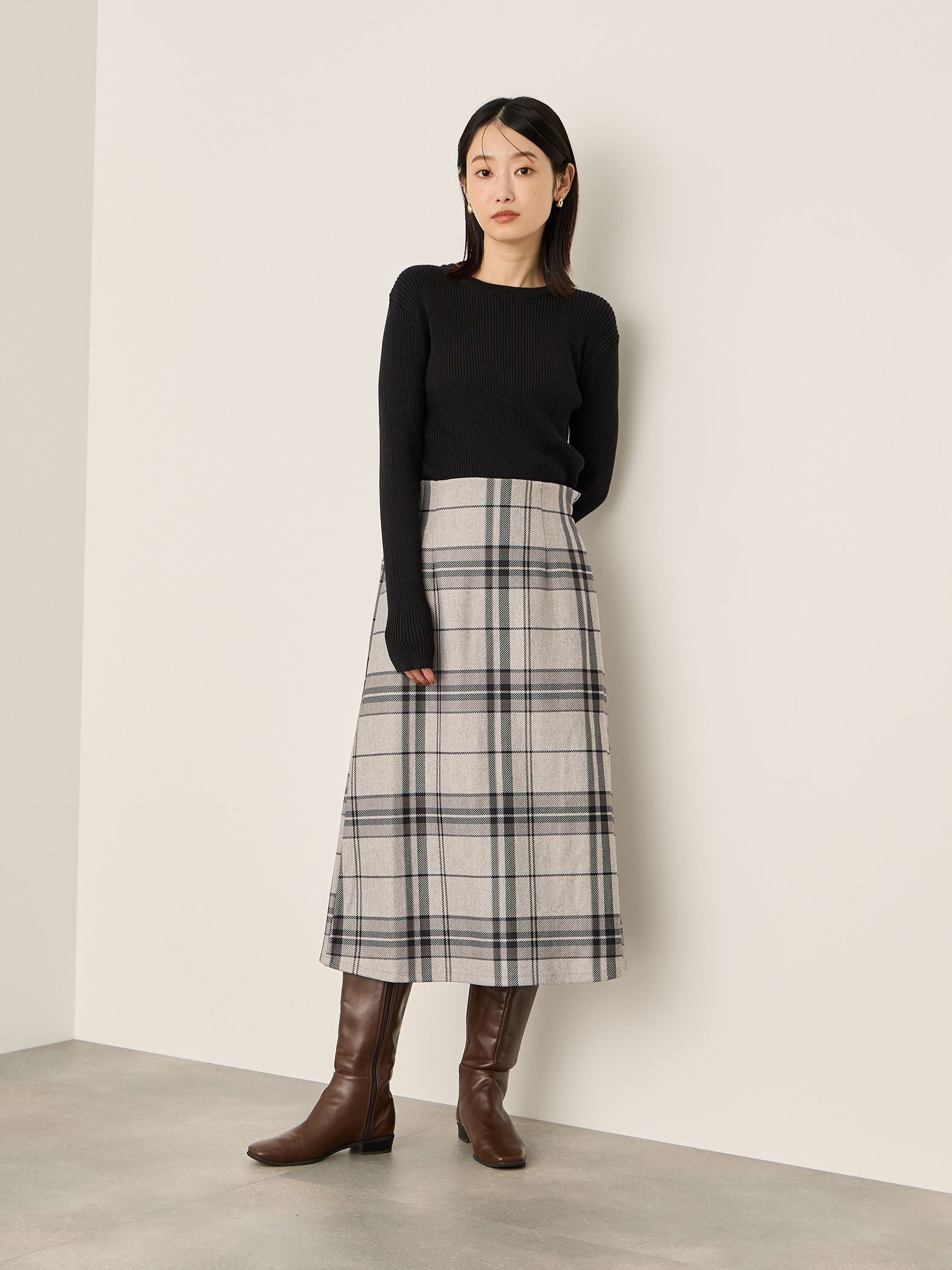 ブラッシュバックストレッチイージースカート≪洗濯機で洗える≫