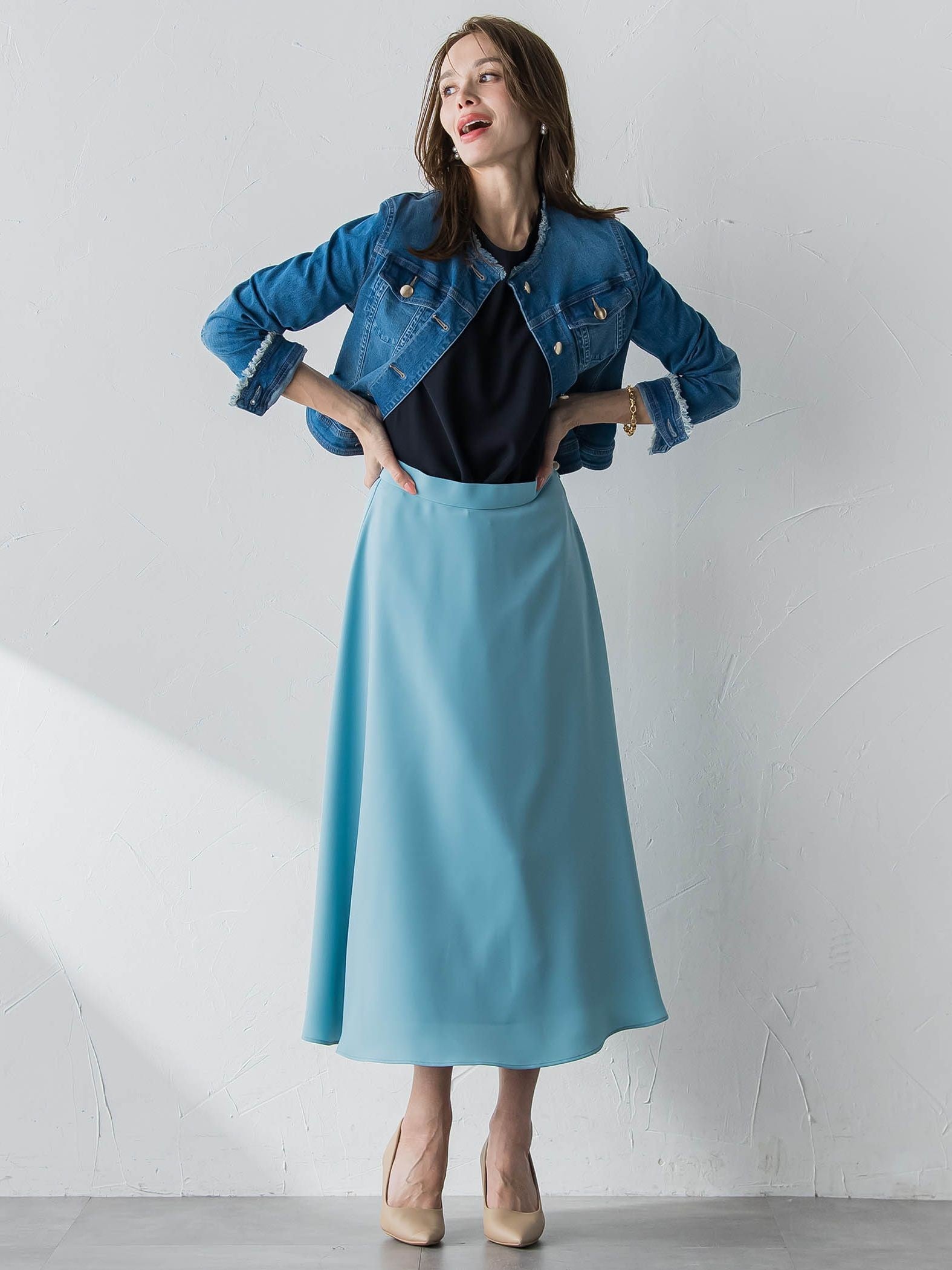 ダブルサテンスカート