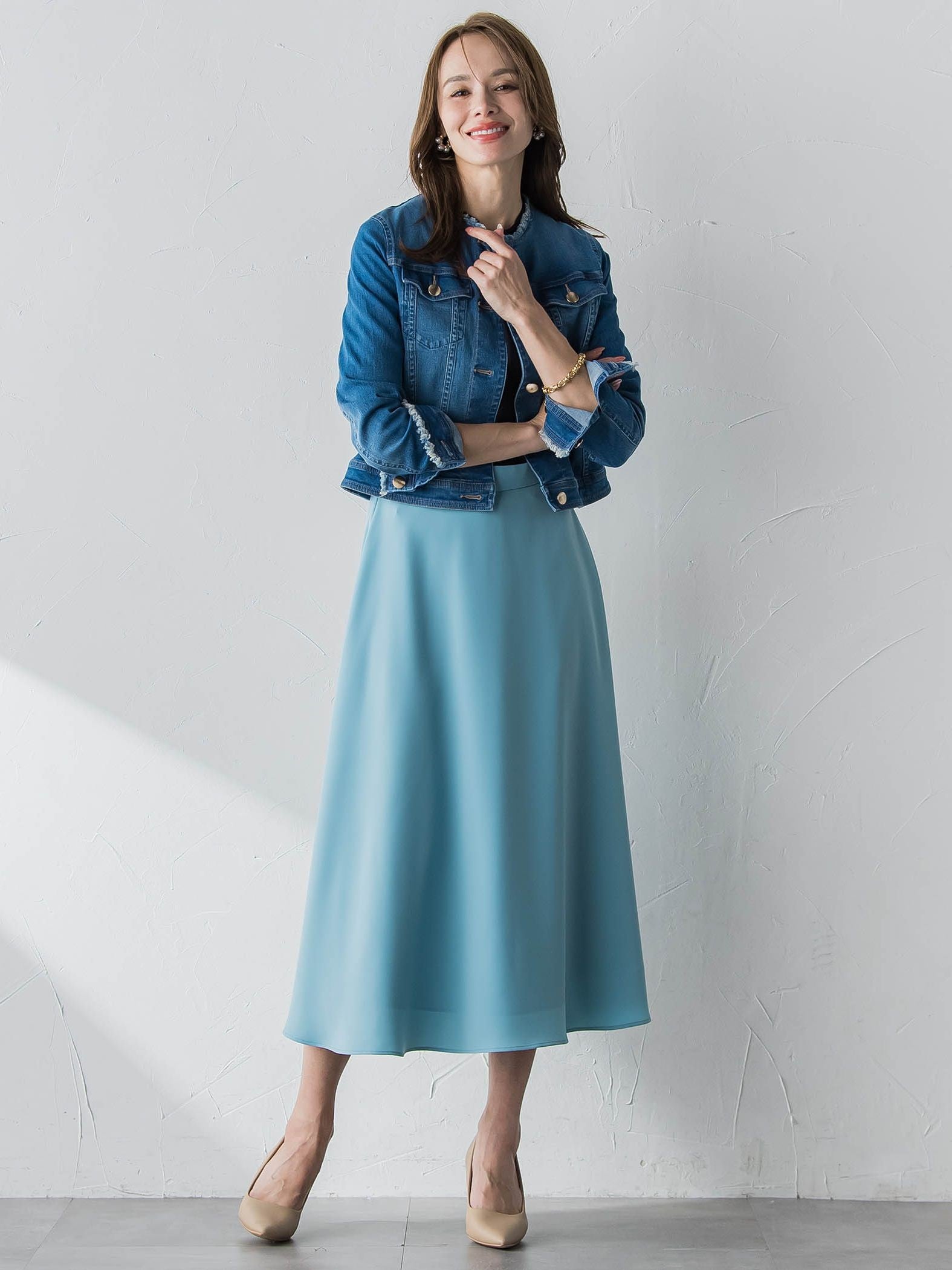 ダブルサテンスカート