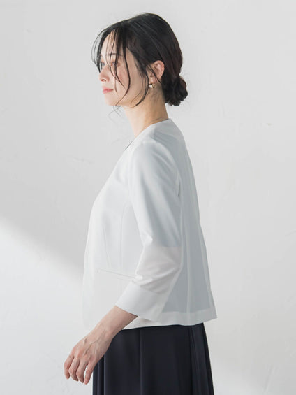 ジャージーノーカラージャケット