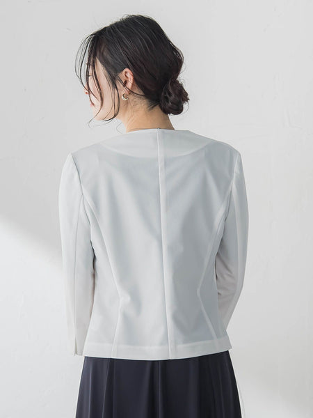 ジャージーノーカラージャケット