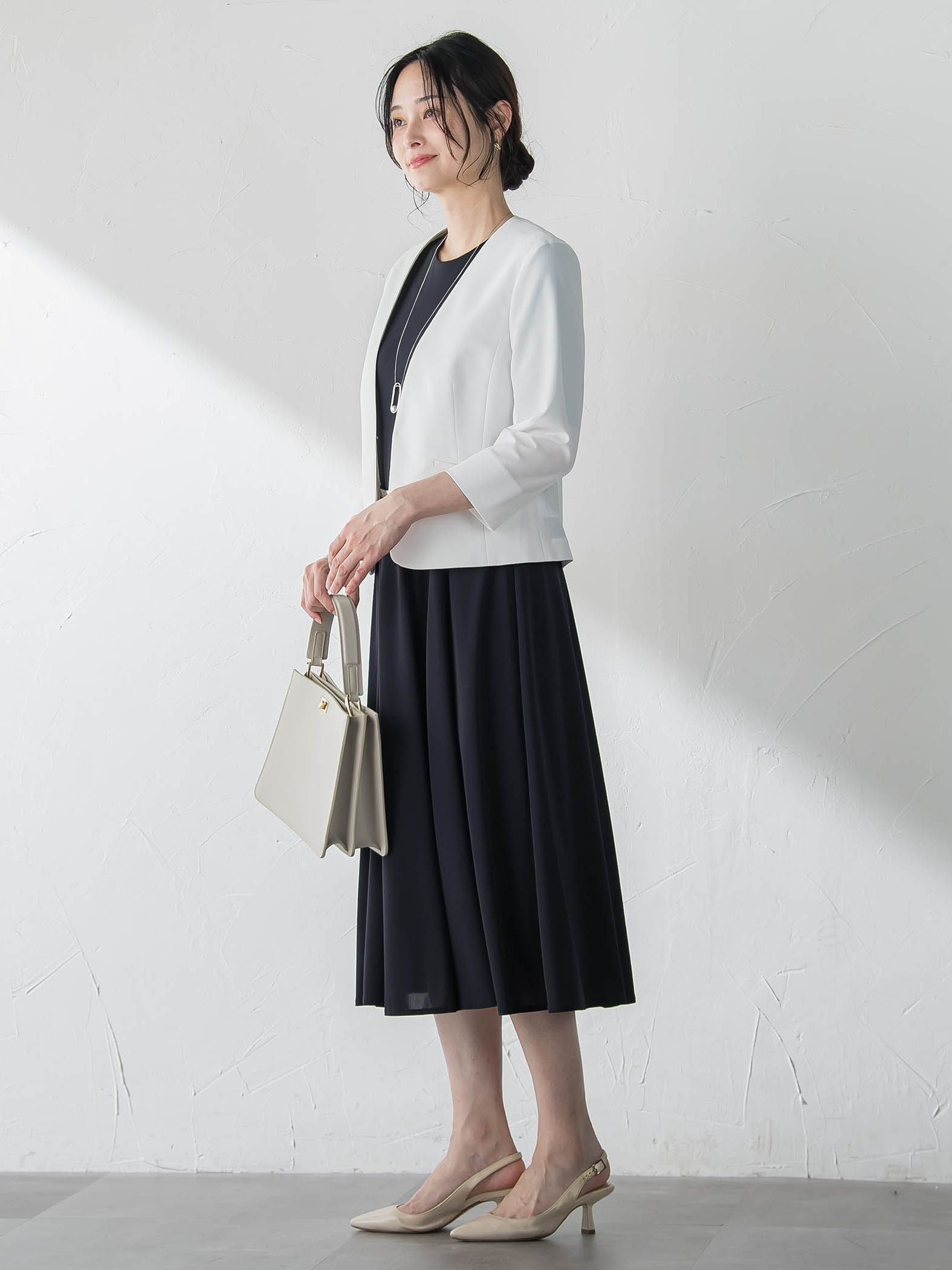 ジャージーノーカラージャケット