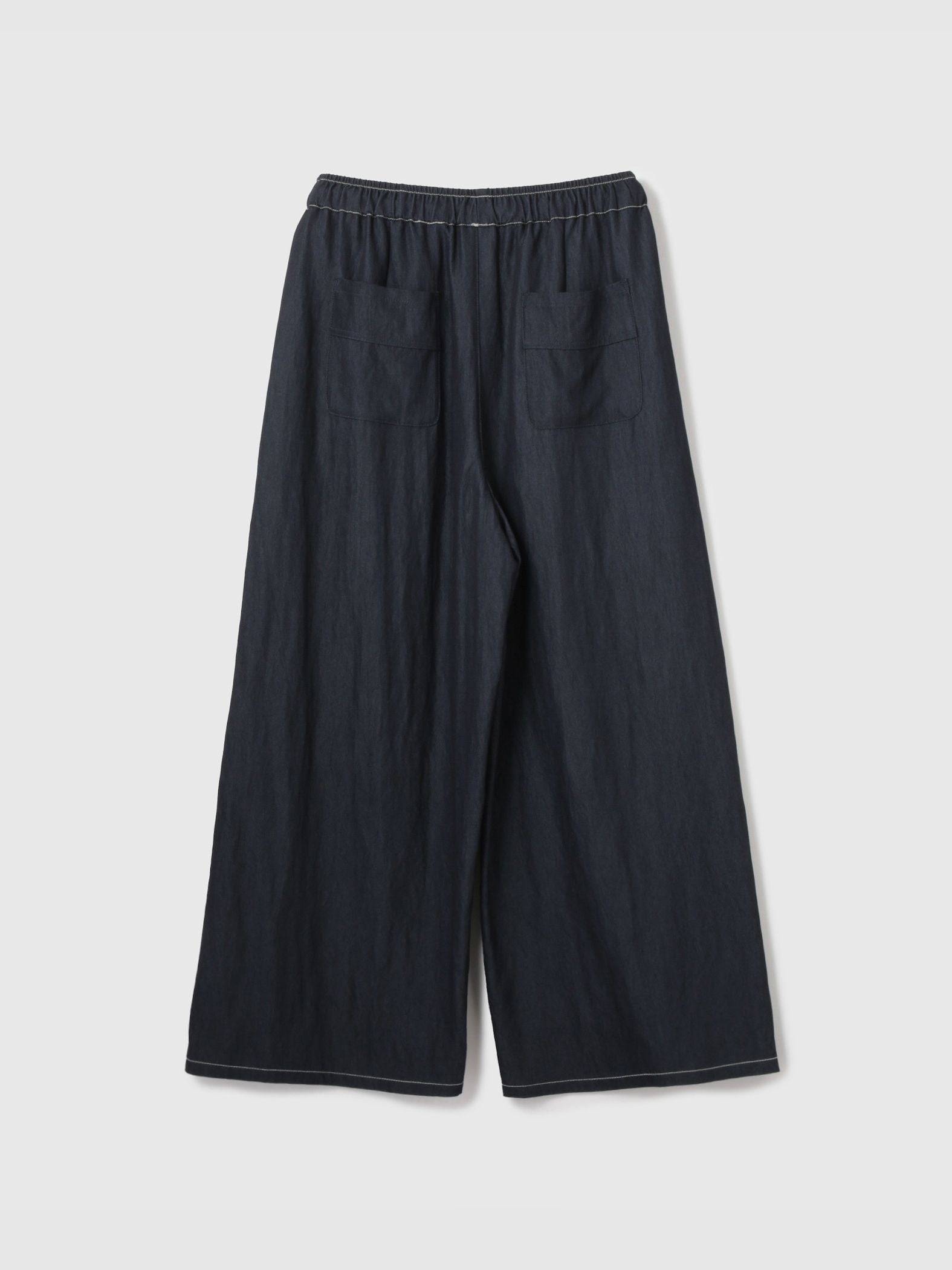 【シーズンレス】ナイロンツイルデニムイージーワイドパンツ