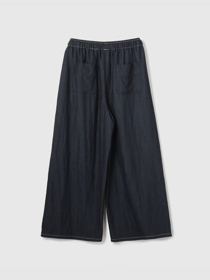 【シーズンレス】ナイロンツイルデニムイージーワイドパンツ
