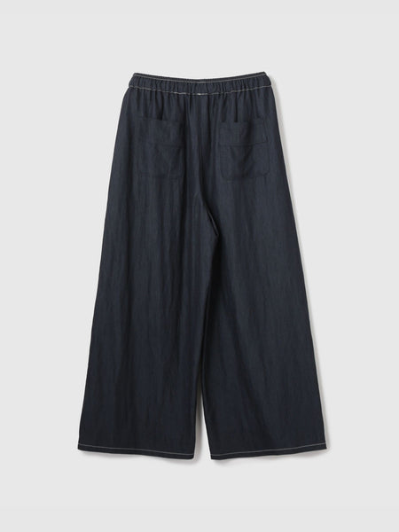 【シーズンレス】ナイロンツイルデニムイージーワイドパンツ