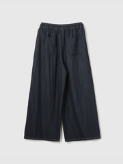 【シーズンレス】ナイロンツイルデニムイージーワイドパンツ