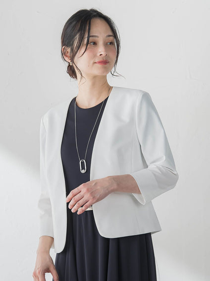 ジャージーノーカラージャケット