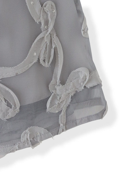 スパンコールテープチュールスカート