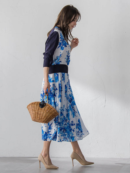 ビッグフラワーブーケカーディガン