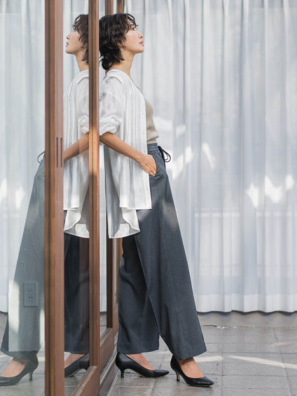 【WEB限定/大きいサイズ】マルーデデニムワイドパンツ