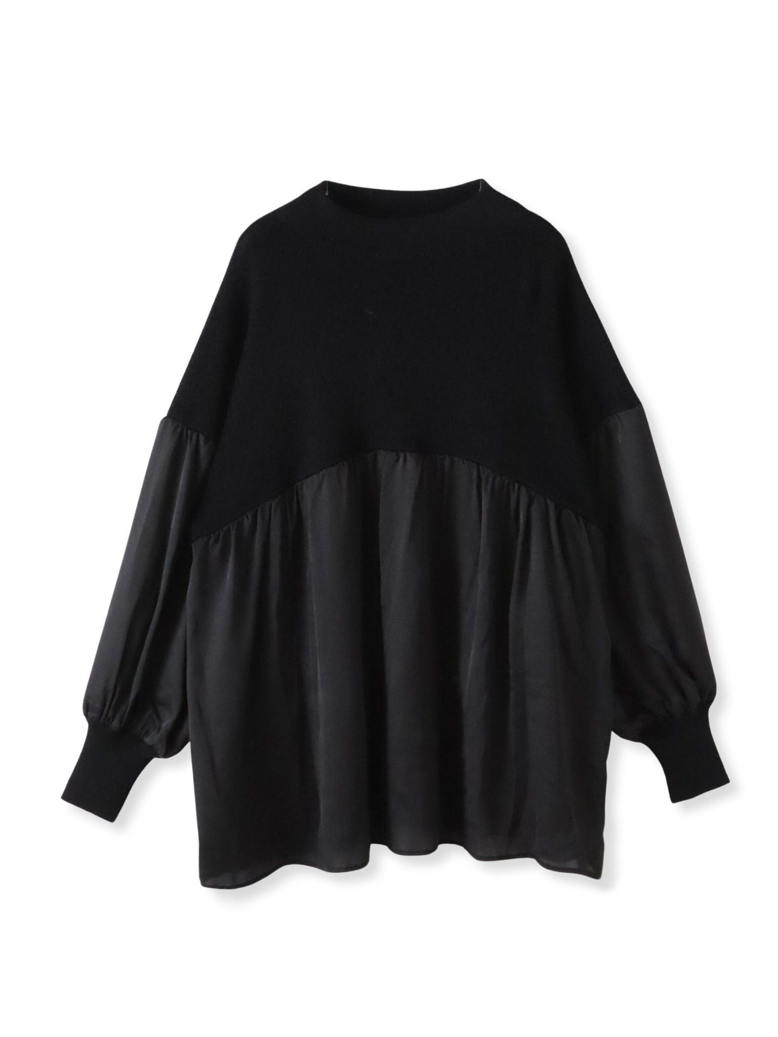 【WEB限定】”1枚でサマになる”とろみサテンふんわりニット