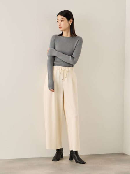 ベロアリボンダンボールセミワイドパンツ≪手洗い可能≫