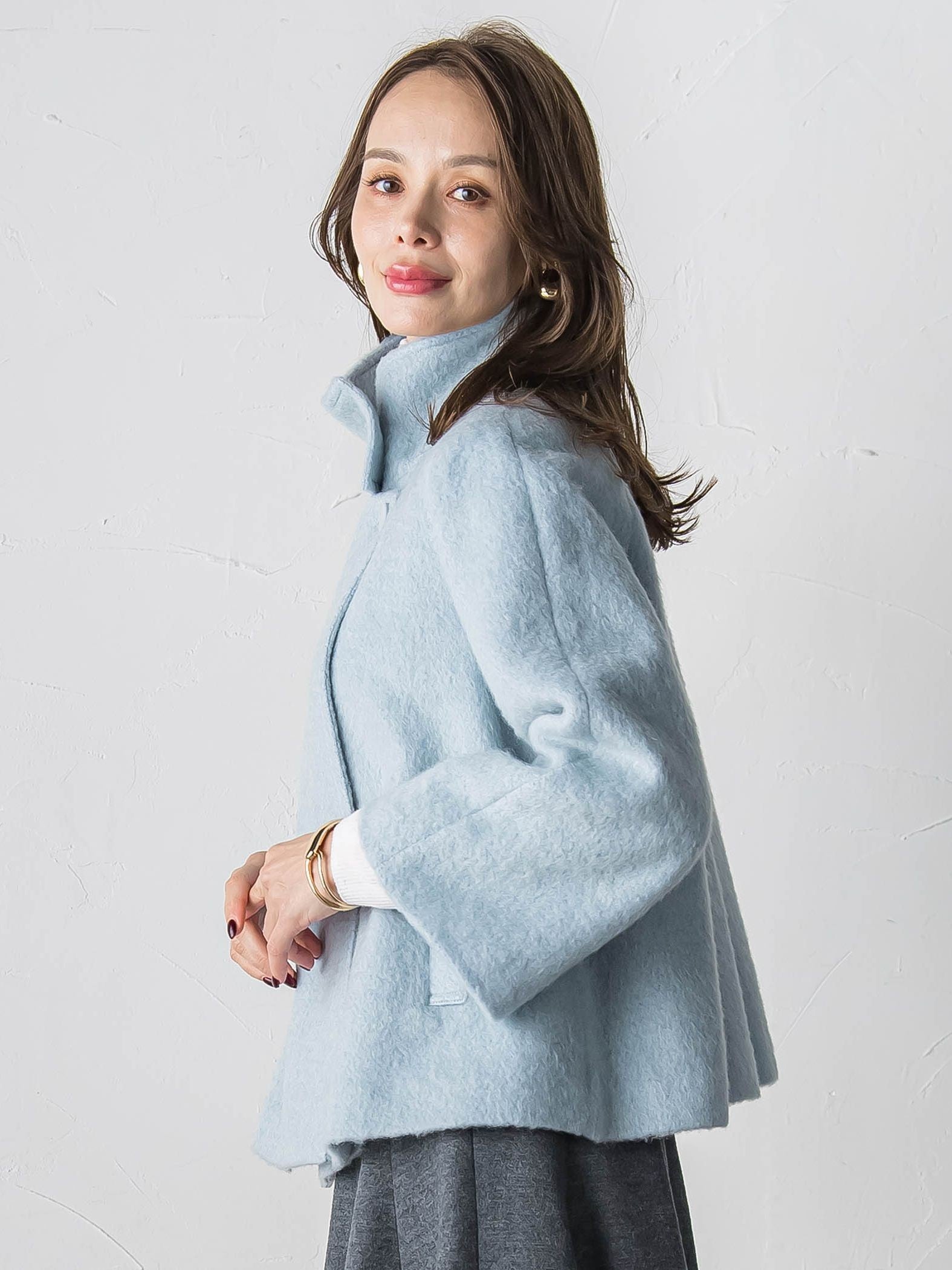 シャギーショートコート