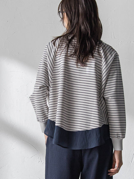 ポンチローマラウンドヘムドッキングプルオーバー