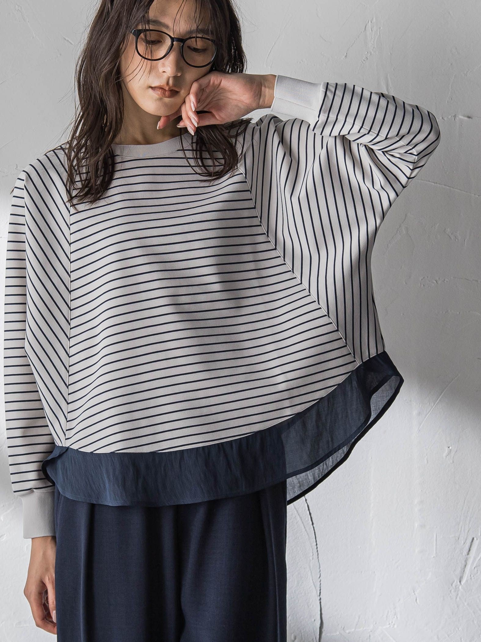 ポンチローマラウンドヘムドッキングプルオーバー