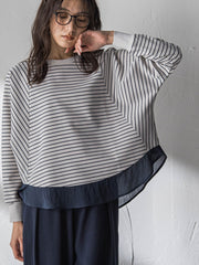 ポンチローマラウンドヘムドッキングプルオーバー